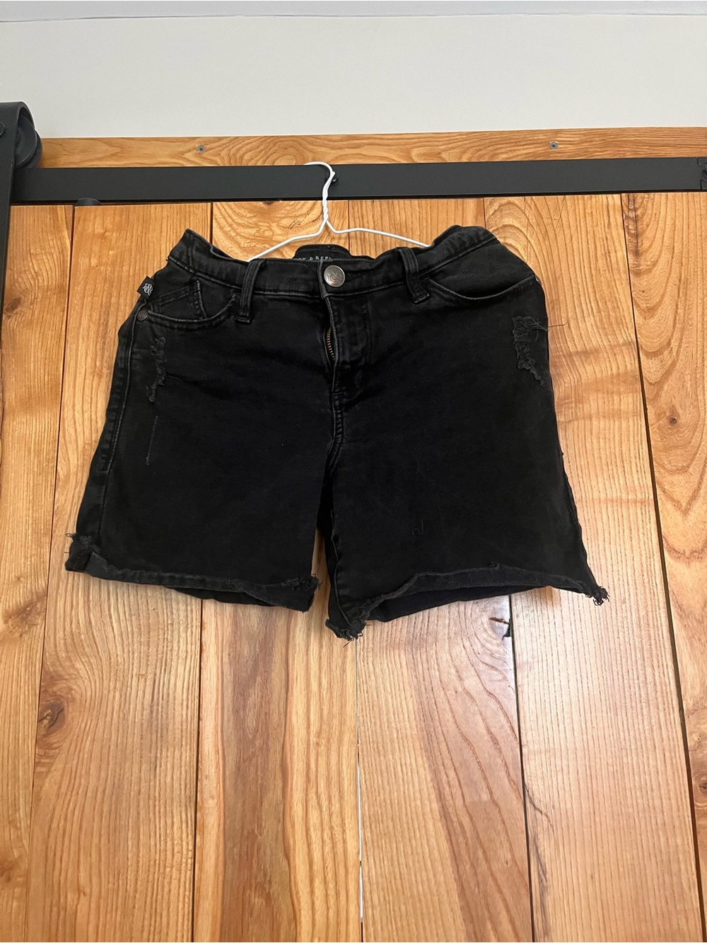 Rock & Republic Black Denim Cutoff Shorts